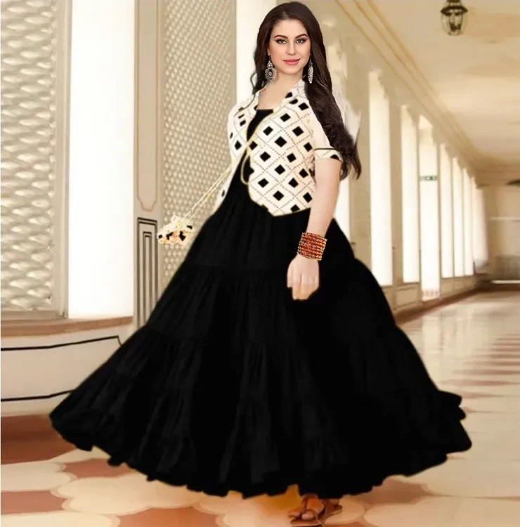 New Exclusive designed Gown1piece long kurti For Stylish Women Girls