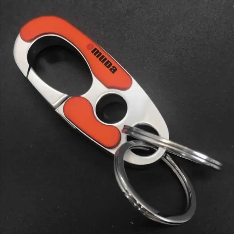 Omuda Keychain Omuda Brand Stainless Steel Car Key Ring -3752-Orange