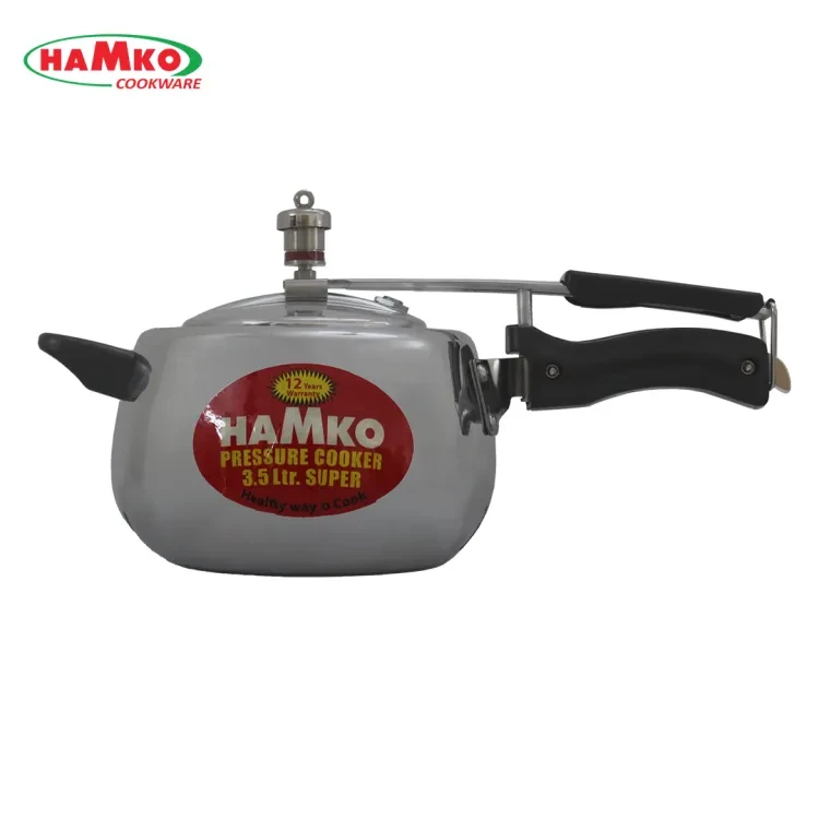 3.5 Ltr. Oval Induction Bottom Pressure Cooker made with 3mm thikness food graded alluminium sheet and safety tested premium quality