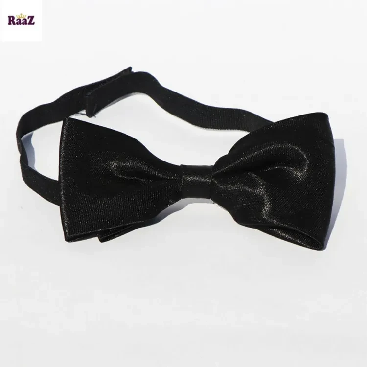 Silky Black Bow Tie for Men