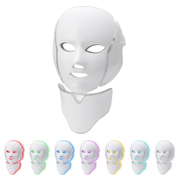 Skin Rejuvenation Photon Therapy 7 Color LED Light Neck Beauty Mask