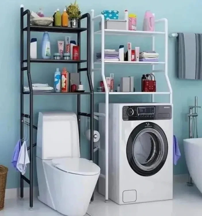 Bathroom Storage Rack 3 Layers Floor Type Toilet Stand Bathroom Cabinet Tower Shelf Space Saver Washing Machine Storage Rack