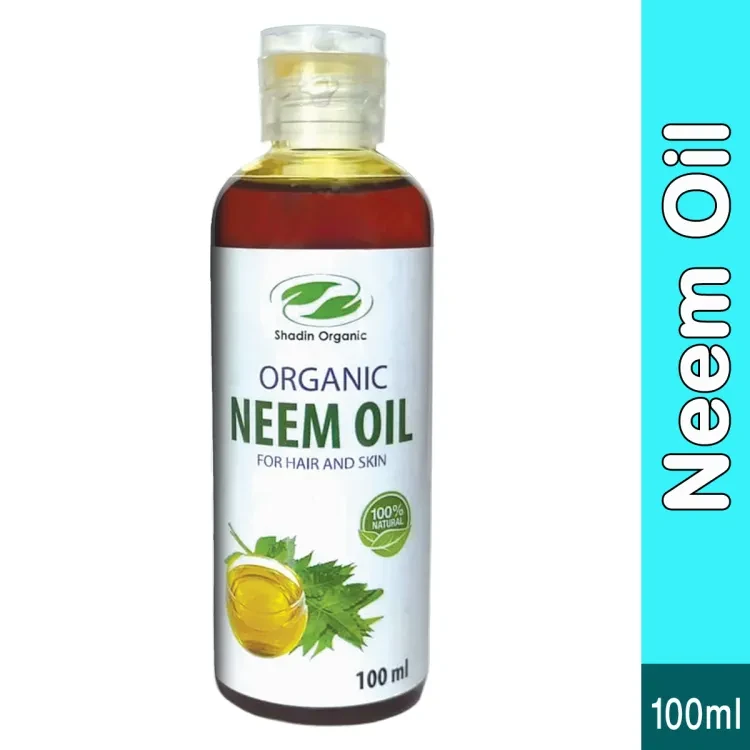 Neem Oil -100gm (Shadin Organic) Natural & Pure, Cold Press, 100% Pure Cold Pressed - Great for Skin Care, Hair Care, Massage Oil, Nails, Acne, & Moisturizer for Dry Skin