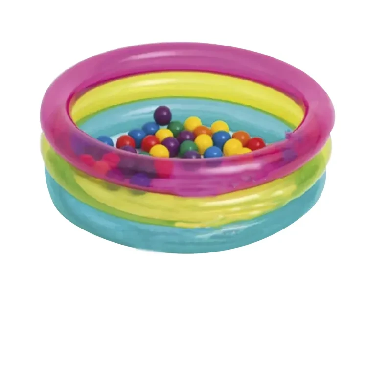 34x10 " Intex Baby Bath Tub Baby Swimming Pool with Pumper and Plastic Water Pool Ocean Ball -20 Pcs (Combo Pack)