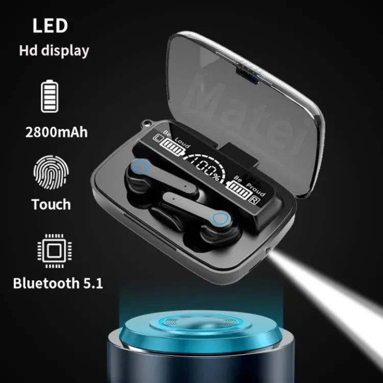 M19 TWS Wireless Bluetooth 5.1 Earbuds - Featuring Touch Control, HD Mirror, and the Latest Updates for Enhanced Performance