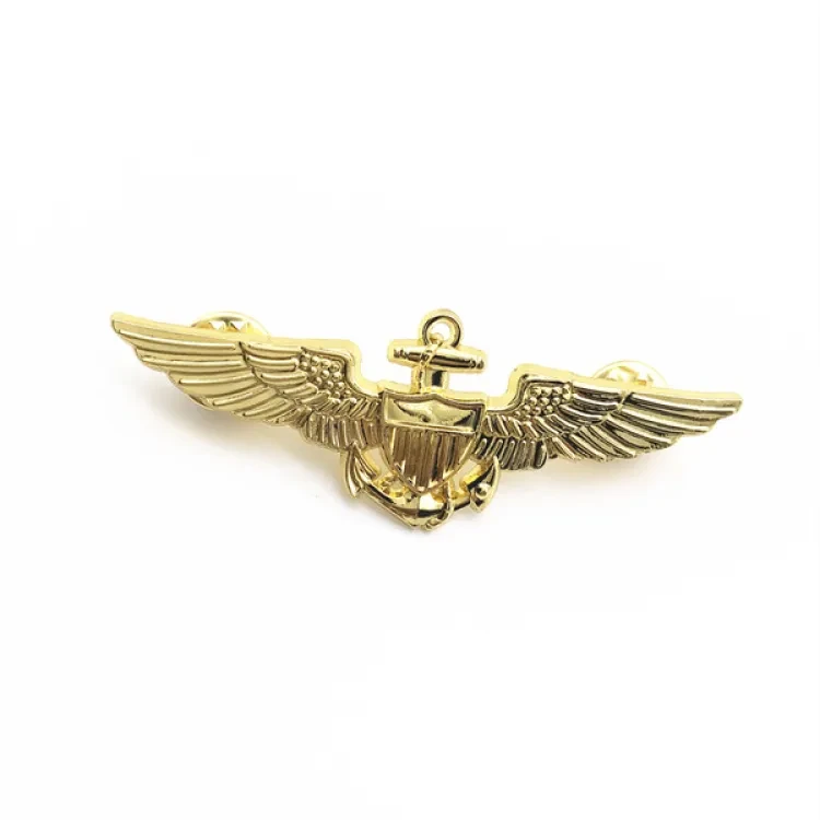 Wings Anchor Metal Badge Brooch For Men Fashion Accessories