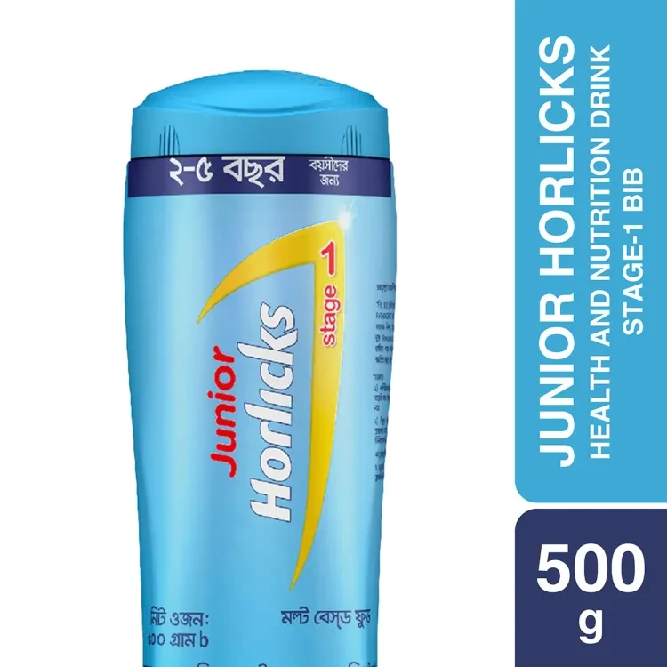 Junior Horlicks Health and Nutrition Drink Stage 1 ( 2-5 Years ) Jar 500g (Powder Drink)