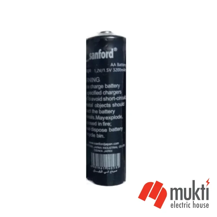 Sanford Rechargeable AA Pencil Battery 1.2V 600mAh for Trimmer TV Remote Car Toy