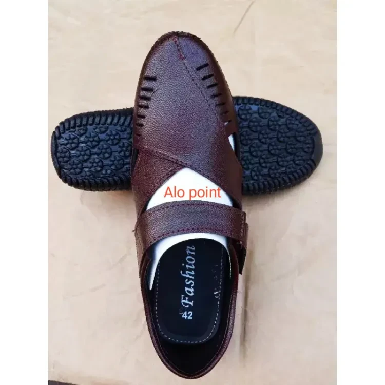 Top Selling Men's Stylish Faux Leather Sandals - Chocolate, Slip-On.
