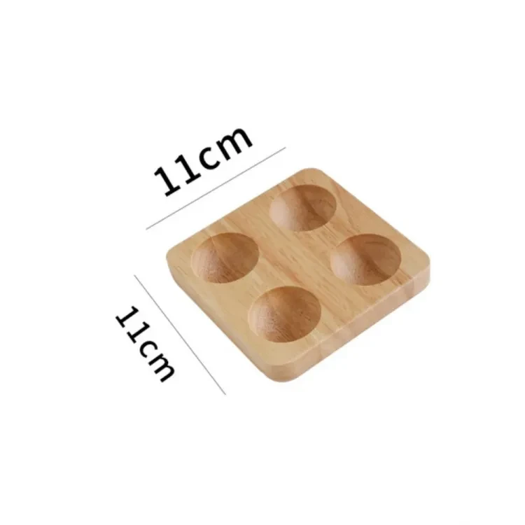 Multi-Compartment Wooden Egg Holder Egg Organizer 4/6/12 Holes Rustic Egg Plate Natural material Japanese-style Egg Storage Rack Tabletop