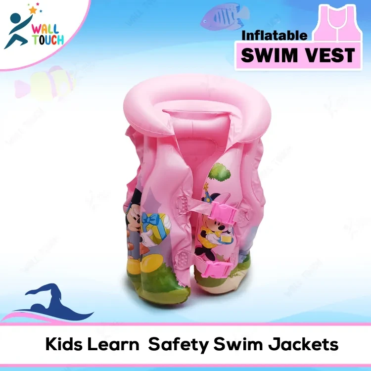 Water Adventures with the Kids Learn Life Safety Jackets Inflatable PVC Swim Vest for Ages 5-12 Years
