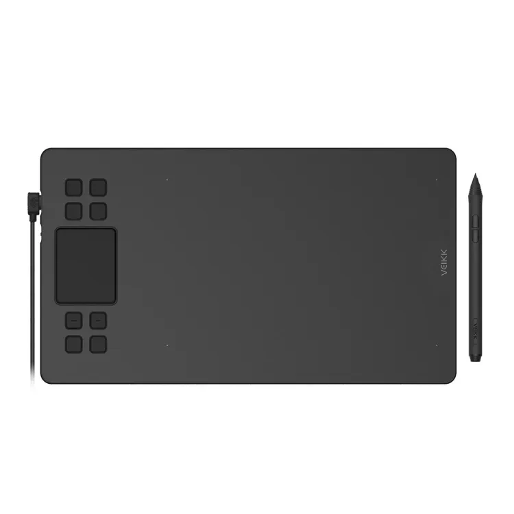 (VEIKK Official store) VEIKK A50 Graphics Drawing Tablet Full Panel Digital Drawing Pad(10 x 6 inch Large work area) with 8192 Pressure Sensitivity Passive Passive Pen and 1 Artist Glove