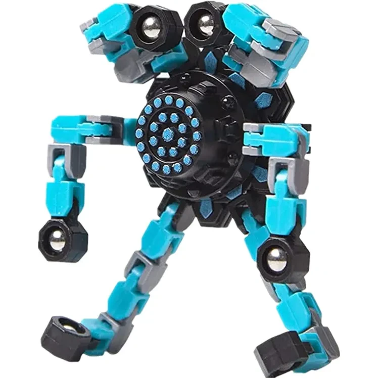 Transformable Chain Robot Toy DIY Deformation Robot Deformed Mechanical Spiral Twister Decompression Fingertip Toy