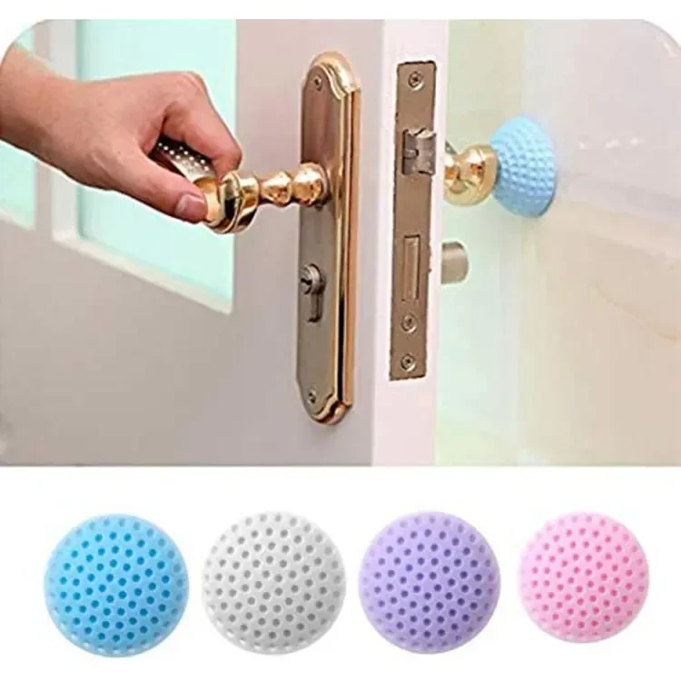Wall Pad Soft Rubber Pad Door Touch Safety.Soft Rubber Door Safety Pad For Home / Adhesive Pad Door & Wall Safety Guard For Indoor.